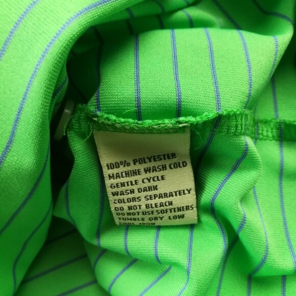 Donald Ross Stonewall Links Polo Shirt Striped Green Blue Mens XL - Picture 5 of 8